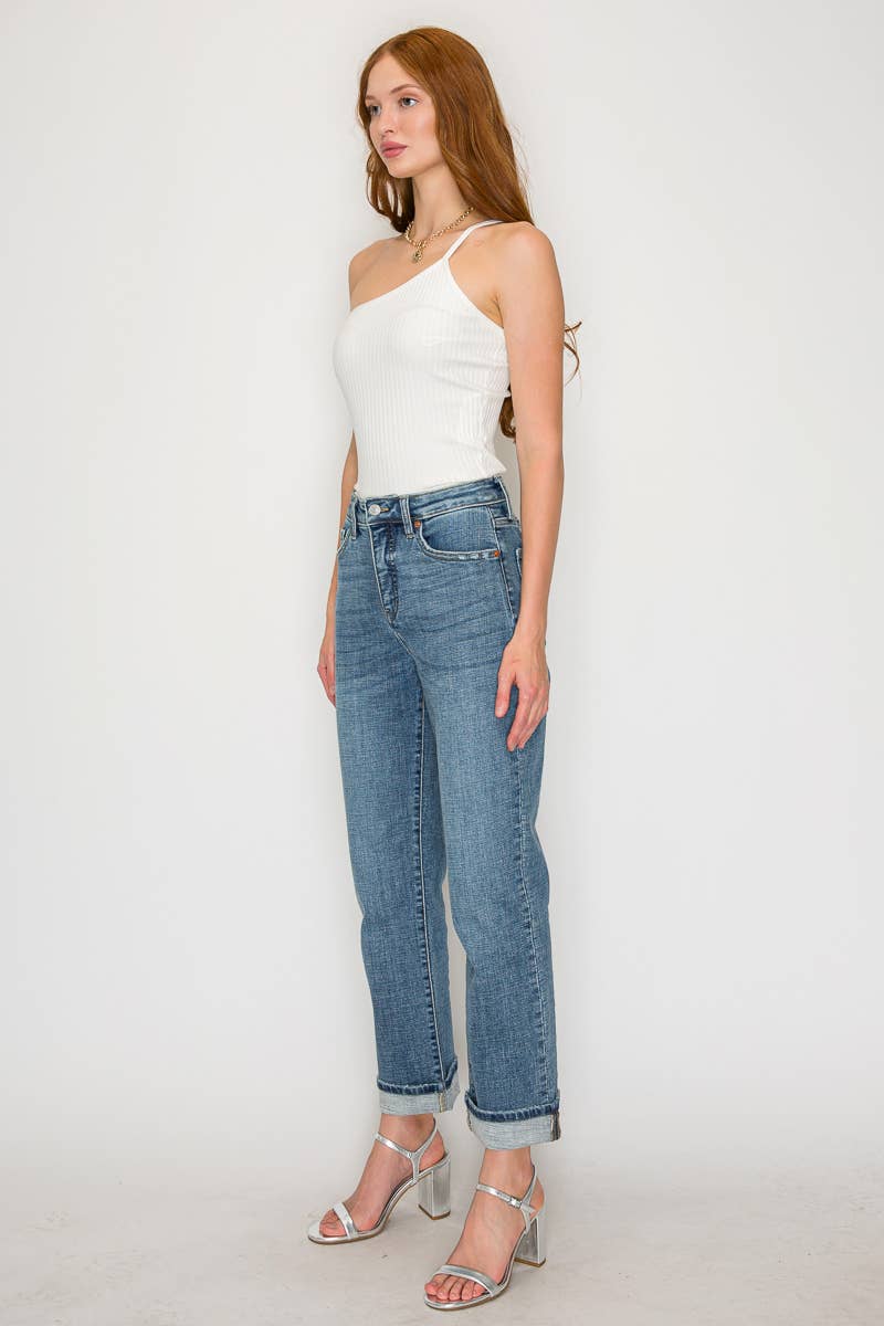 tummy control slim straight leg denim at the rustic barn in Killingworth ct
