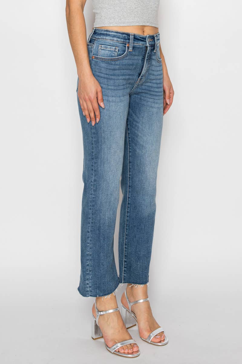 high rise straight leg jeans with tummy control at the rustic barn in Killingworth ct