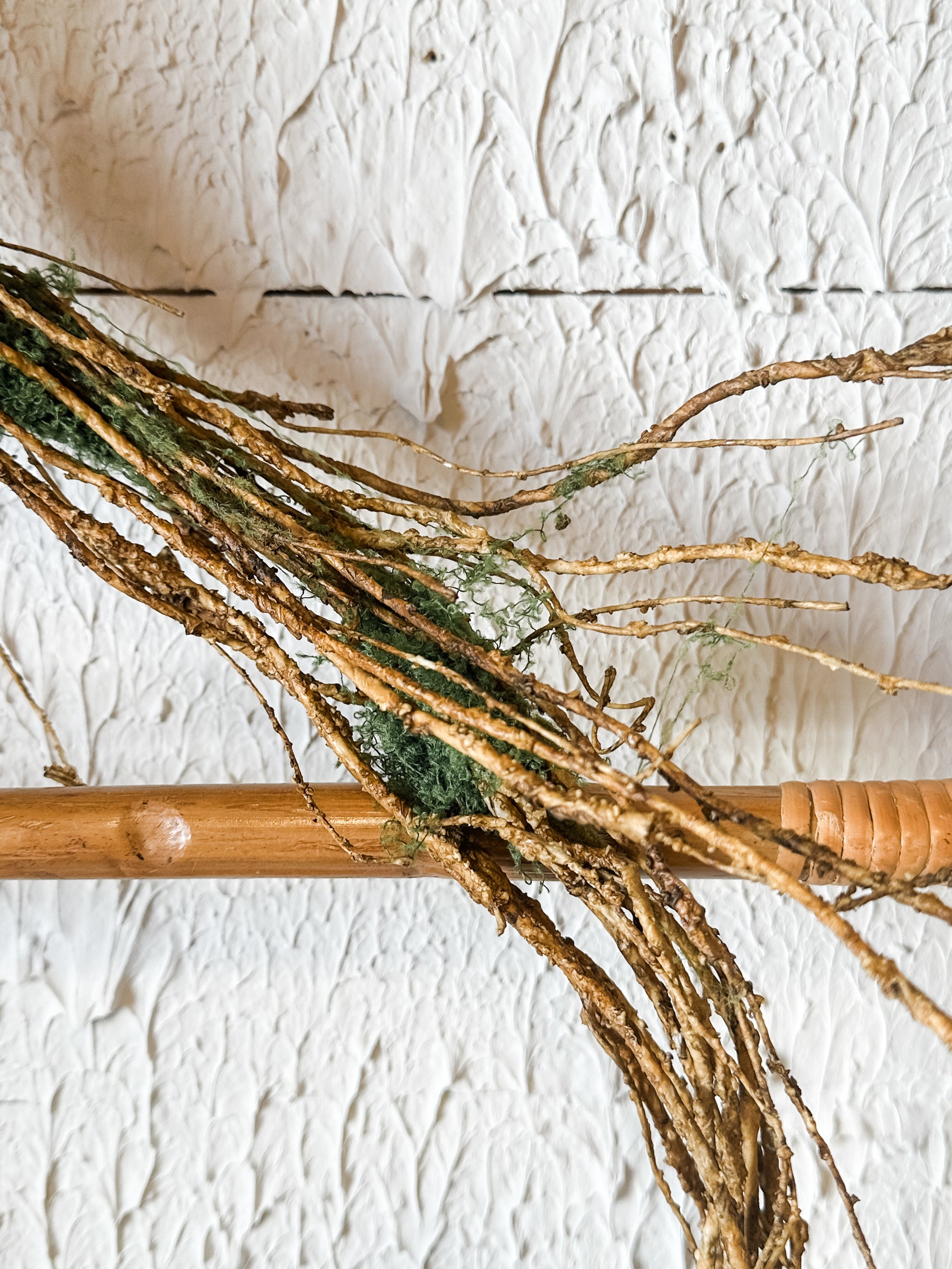 Twig & Moss Faux Garland at the Rustic Barn in Killingworth, CT