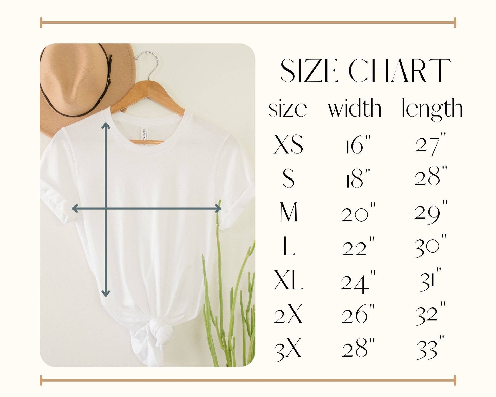 typography america 1776 graphic tee July 4th size chart at the rustic barn in Killingworth ct