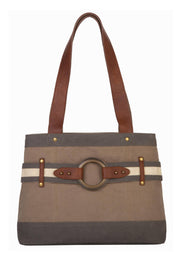 mona b up cycled canvas totebag at the rustic barn in Killingworth ct