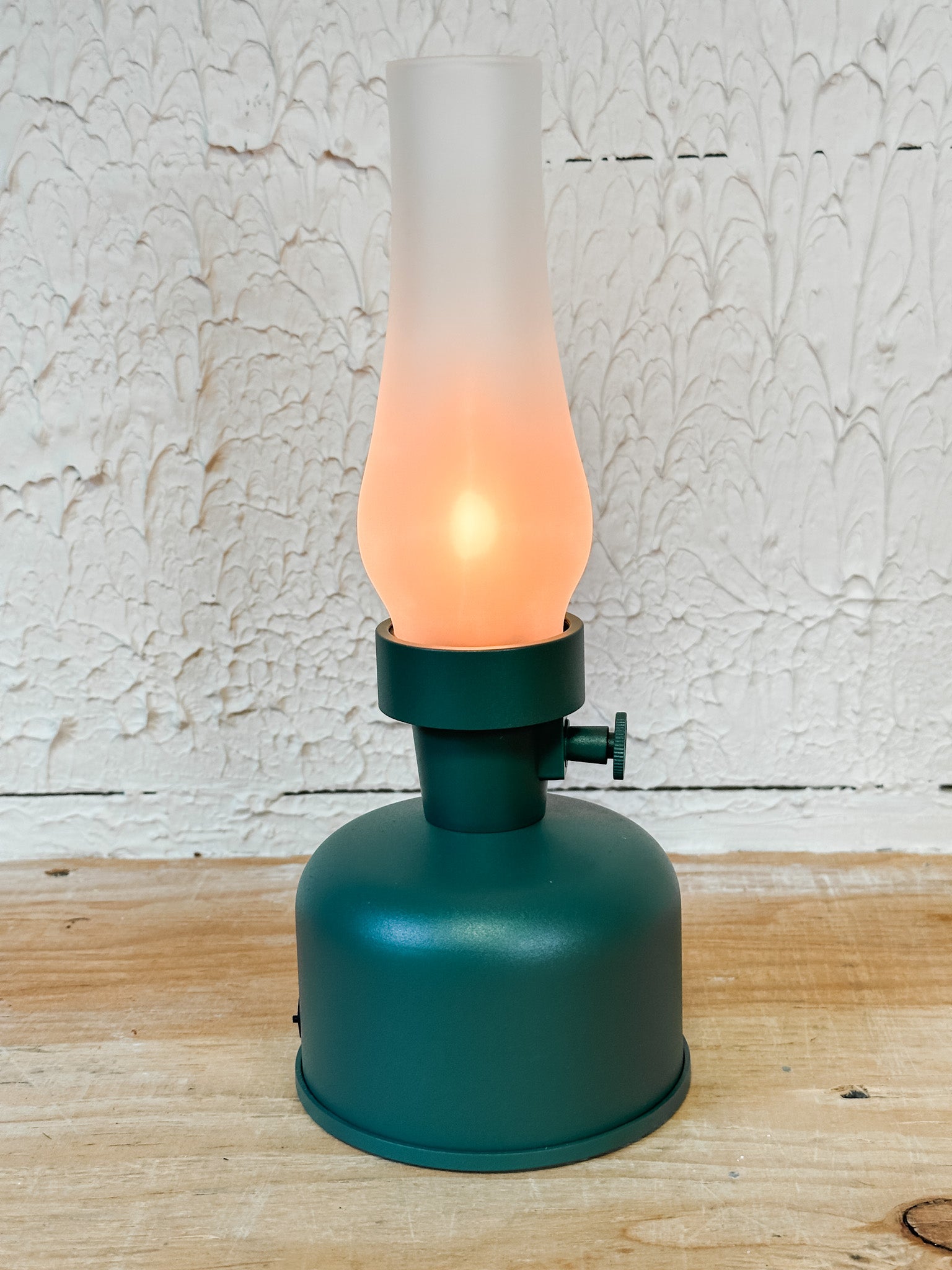 vintage LED rechargeable dimmable lantern at the rustic barn in killingworth CT