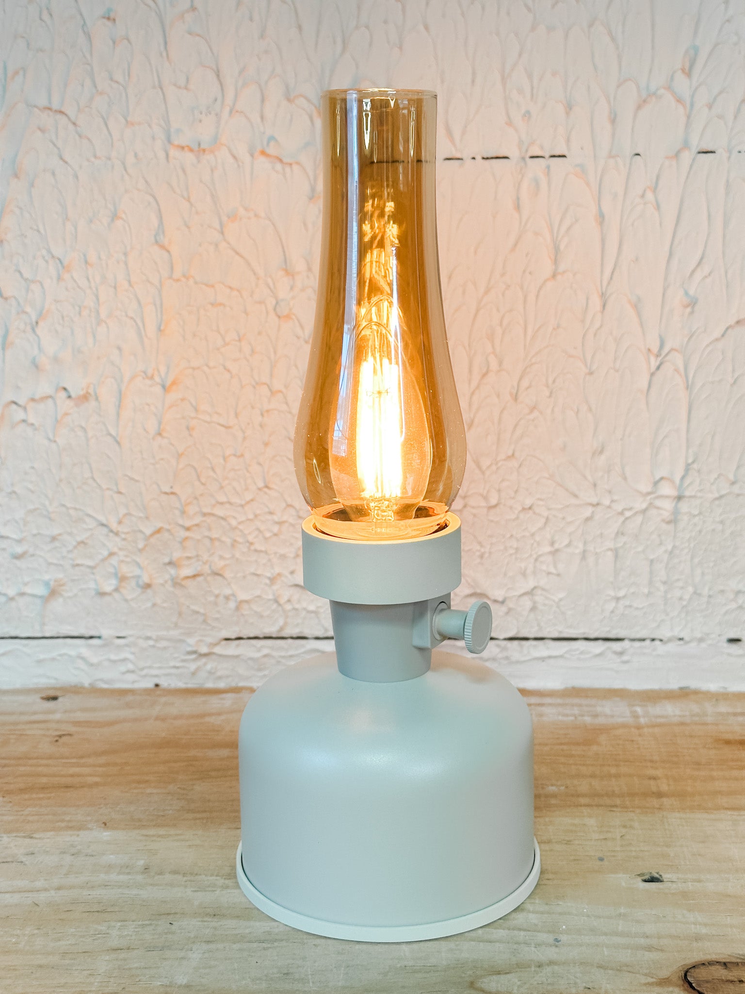 vintage LED rechargeable dimmable lantern at the rustic barn in killingworth CT