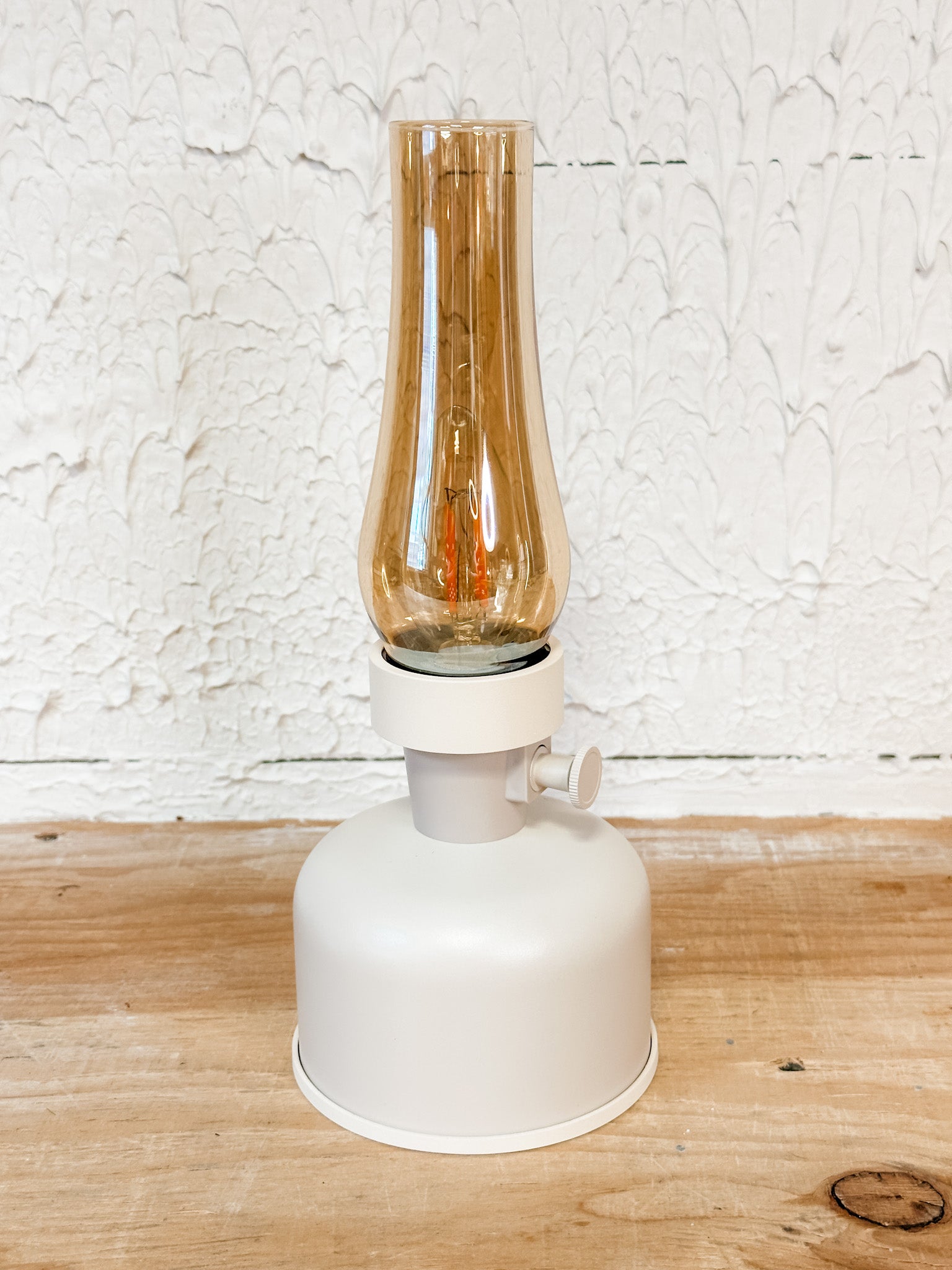 vintage LED rechargeable dimmable lantern at the rustic barn in killingworth CT