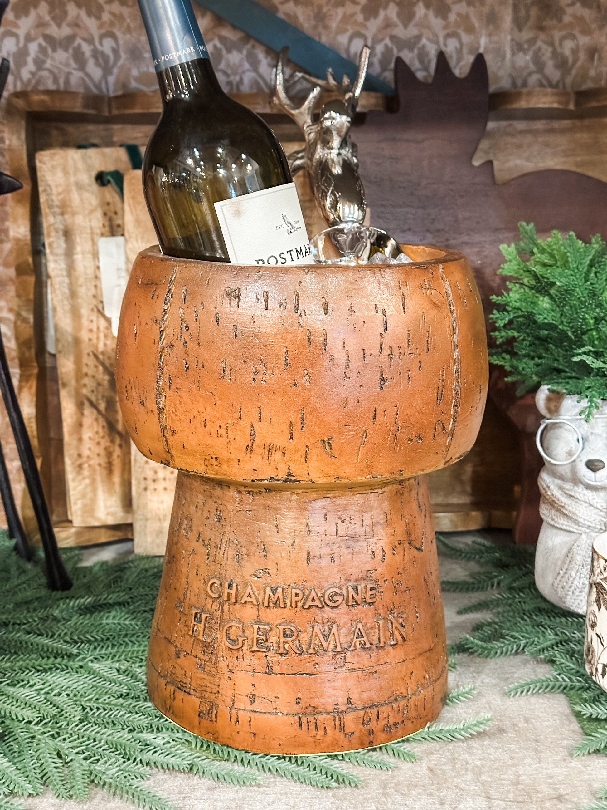 vintage reproduction resin corn shaped ice bucket at The Rustic Barn in Killingworth CT