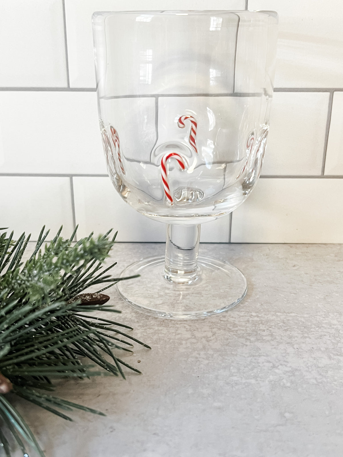 whimsical holiday icon stemmed wine glasses at the rustic barn in killingworth ct