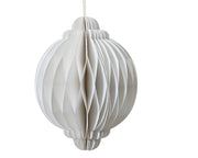 White Paper Onion Shaped Ornament