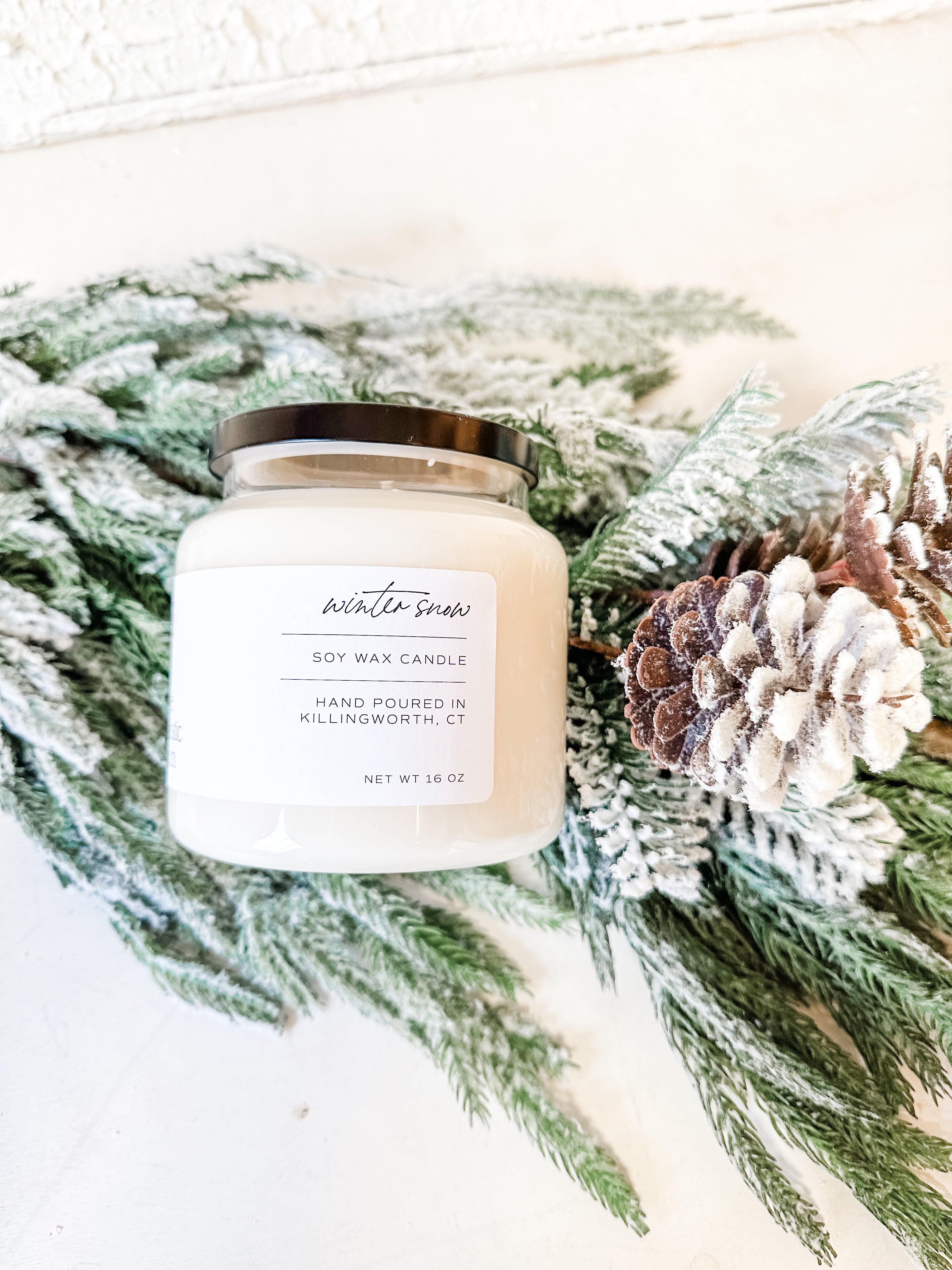 Winter Snow Hand Poured Soy Candle