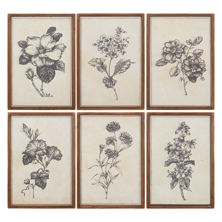 Wooden Floral Framed Print