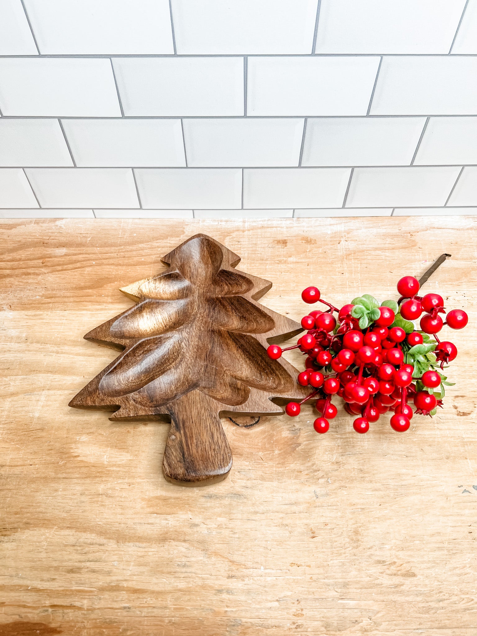 Wooden Tree Shaped Bowl