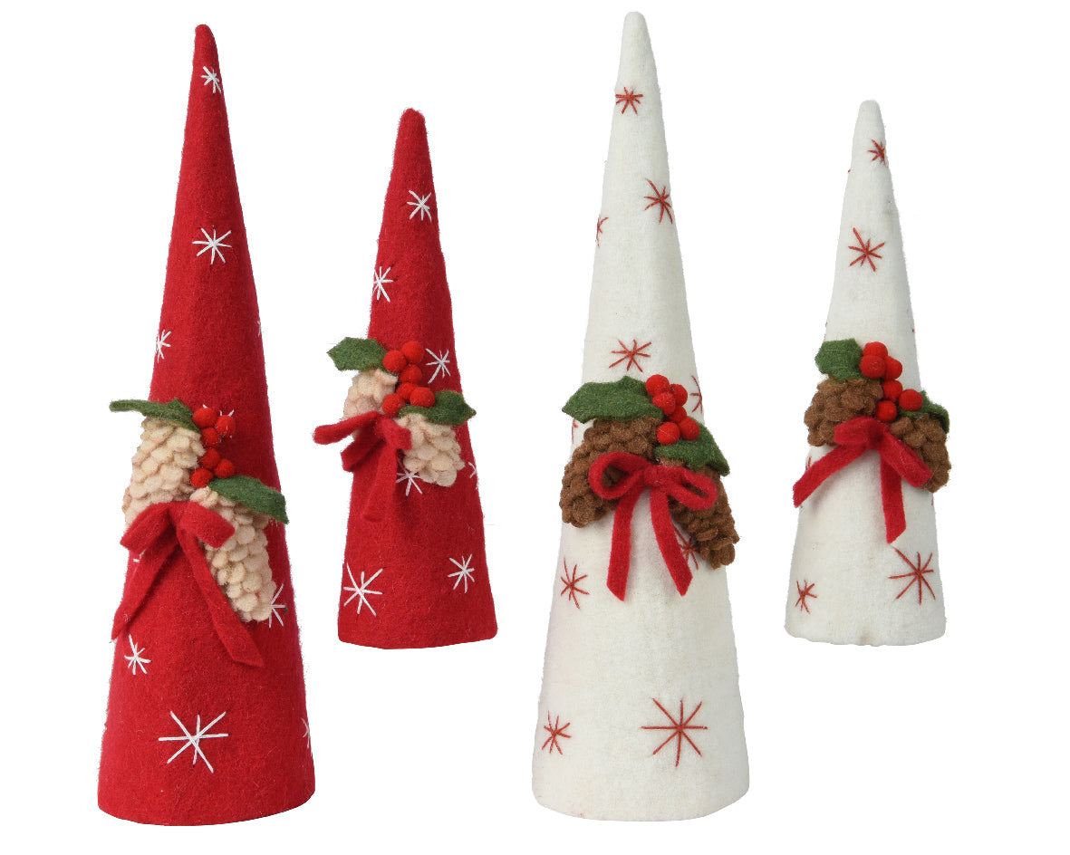 Wool Cone Shaped Christmas Trees