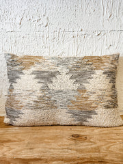 woven cotton blend lumbar pillow at the rustic barn in killingworth ct