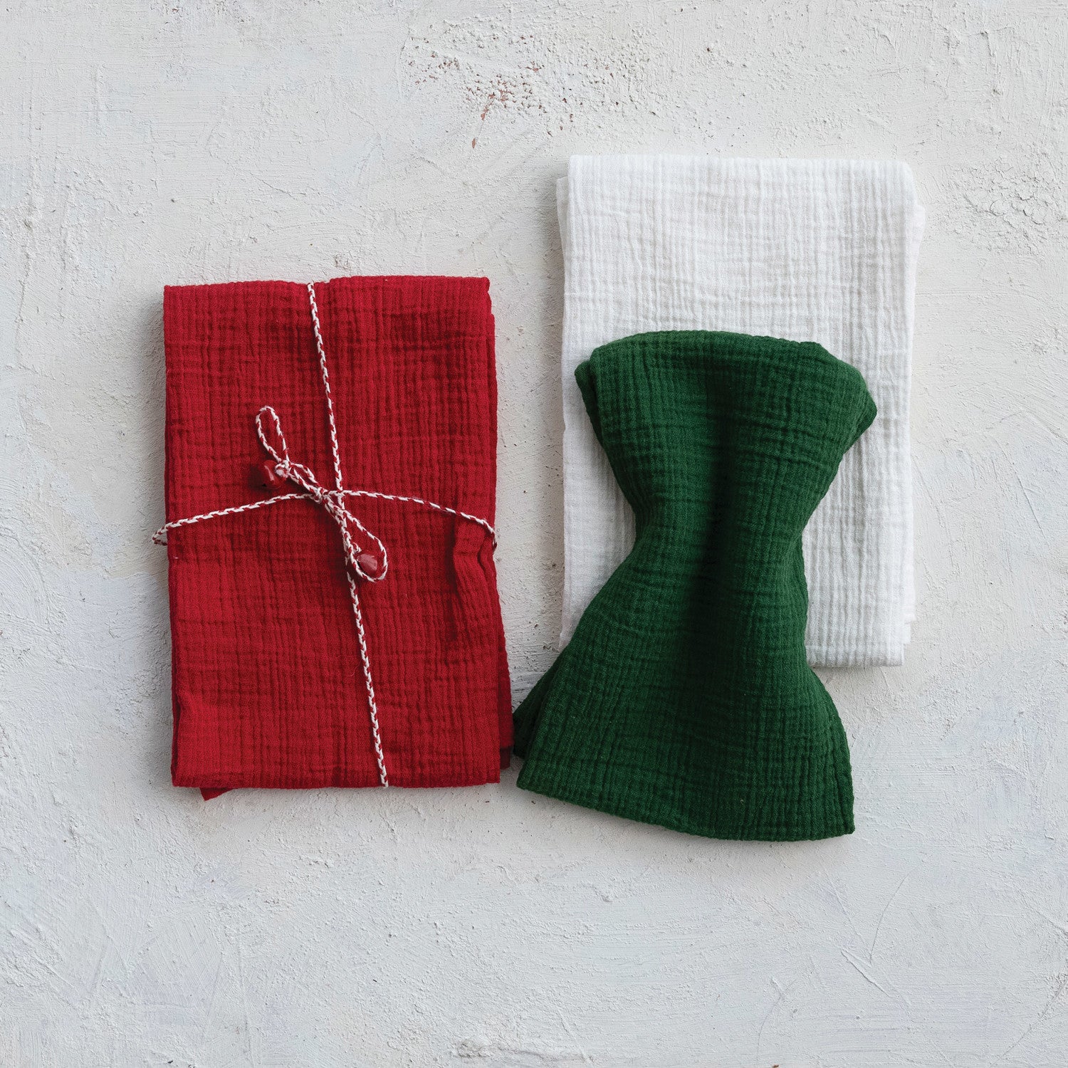 Set of 3 Cotton Double Cloth Tea Towels