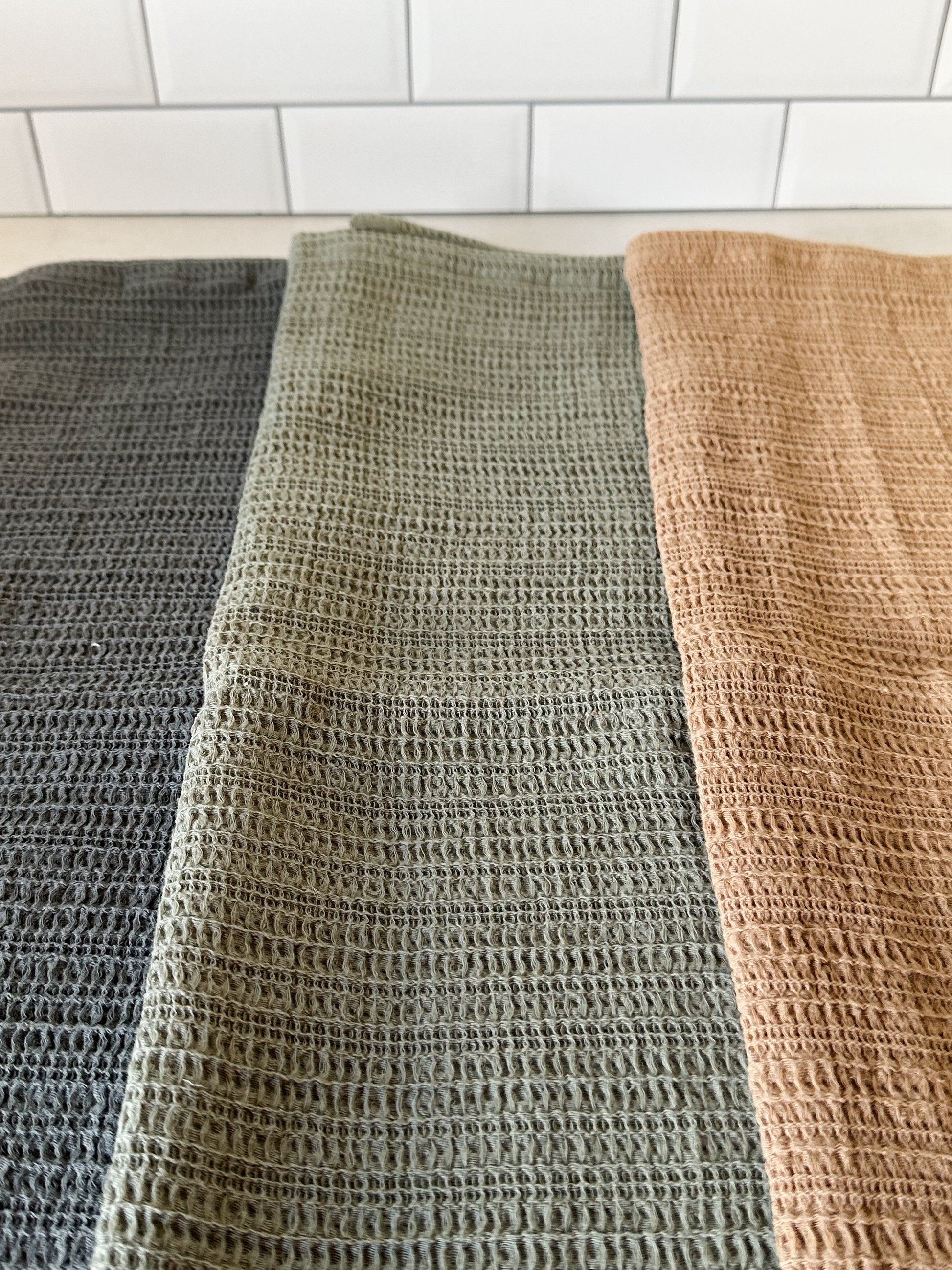 Woven Cotton Waffle Weave Tea Towel at the Rustic Barn in Killingworth, CT