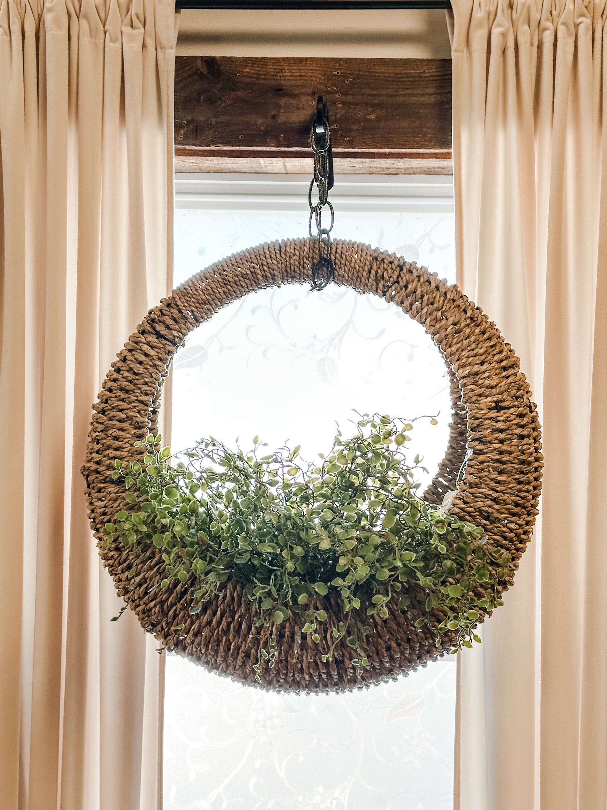 Woven Vine Wall Basket at the Rustic Barn in Killingworth, CT