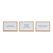 Metal & Glass Frame w/ Easel & Saying, Gold Finish, 3 Styles (Holds 4" x 6" Photo)