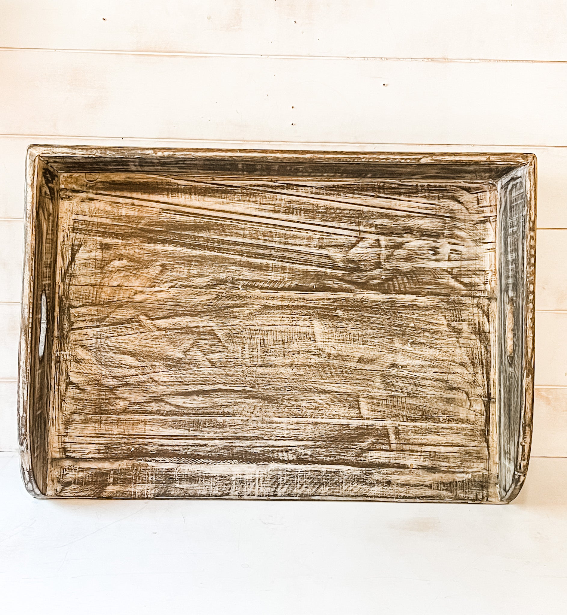 Decorative Tray With Handles & 3 Sides