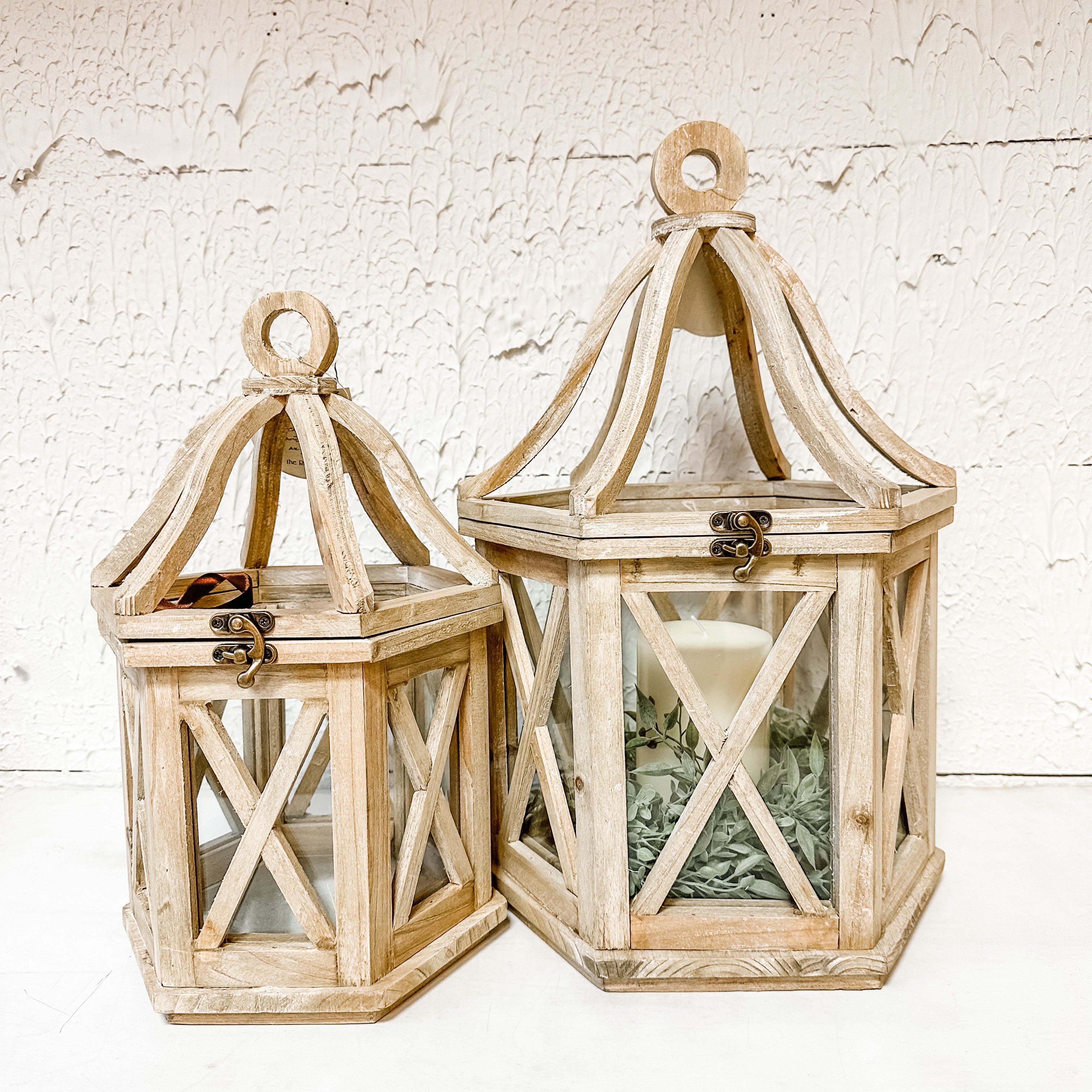 Wood Hexagon Lanterns