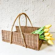 Hand-woven Rattan Basket With Handle