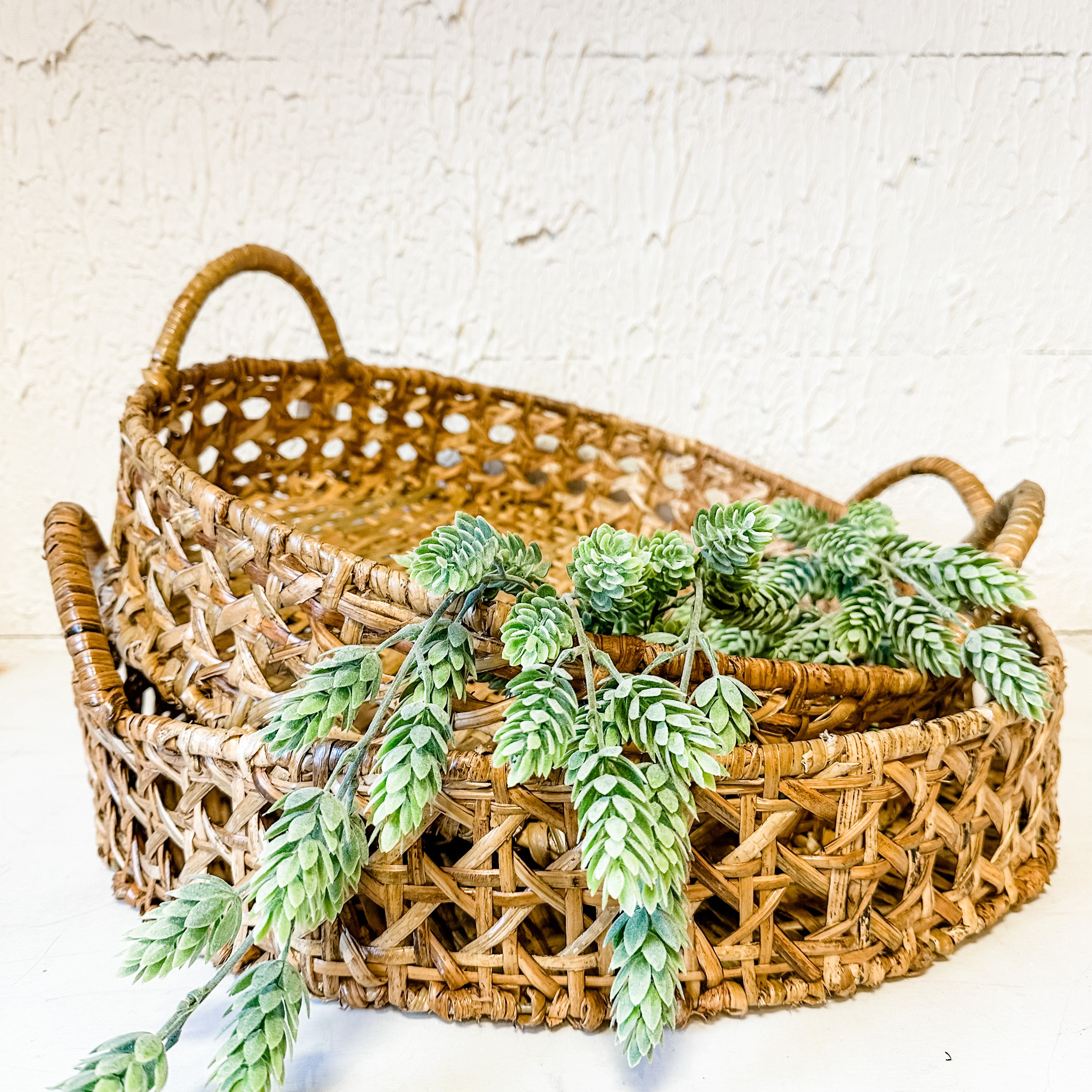 Round Woven Handled Baskets