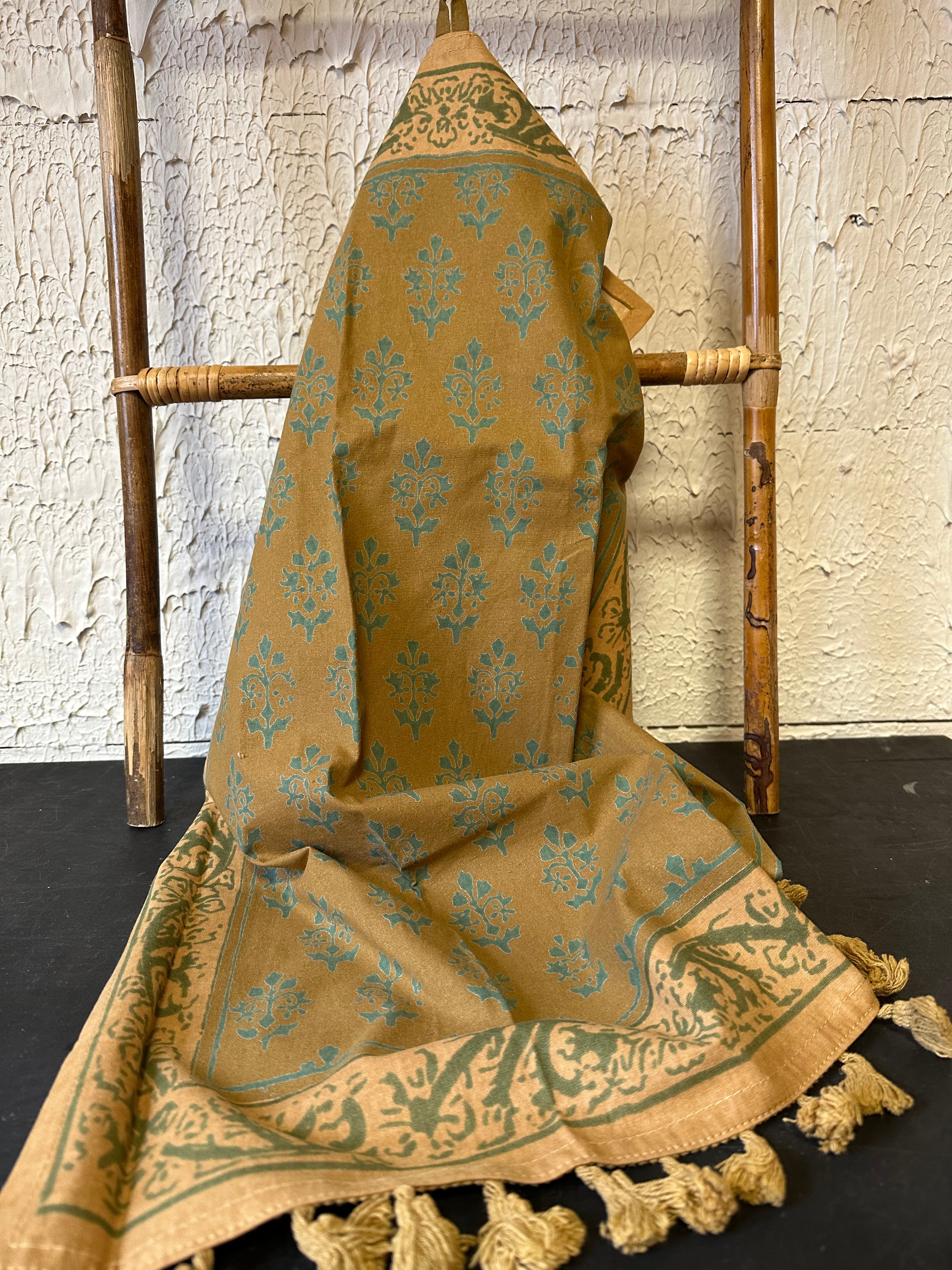 Cotton Printed Tea Towel With Design